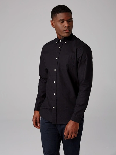Frank + Oak The Andover Stretch Dress Shirt In Black