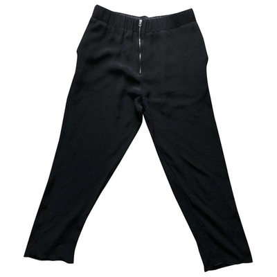 Pre-owned Forte Forte Straight Trousers In Black