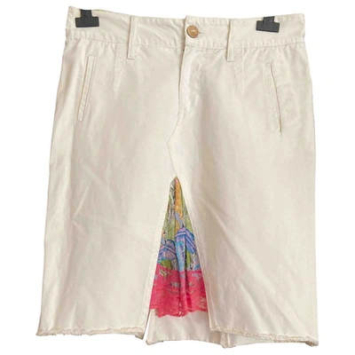 Pre-owned Replay Mid-length Skirt In White