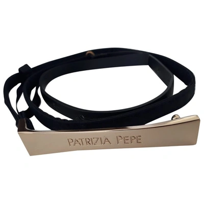 Pre-owned Patrizia Pepe Leather Belt In Black
