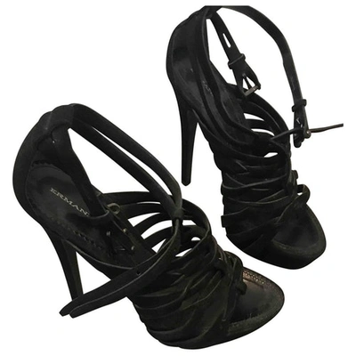 Pre-owned Ermanno Scervino Leather Sandal In Black