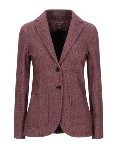 Circolo 1901 1901 Suit Jackets In Maroon
