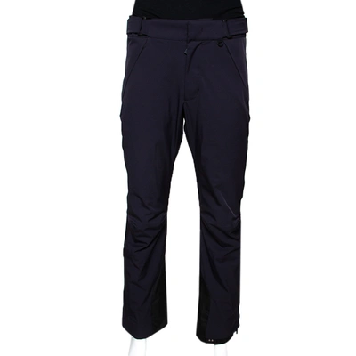 Pre-owned Moncler Navy Blue Synthetic Grenoble Trousers S