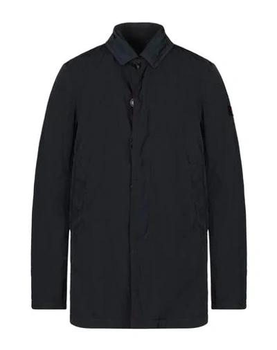 Peuterey Overcoats In Dark Blue