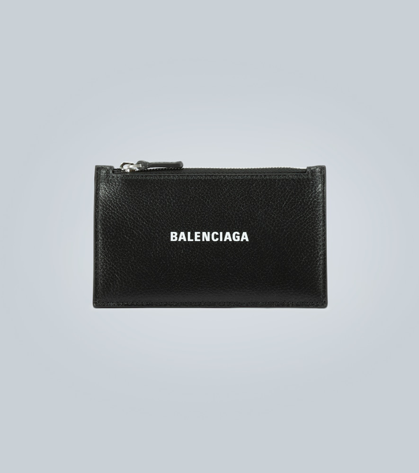 Balenciaga Cash Long Coin And Card Holder In Black | ModeSens
