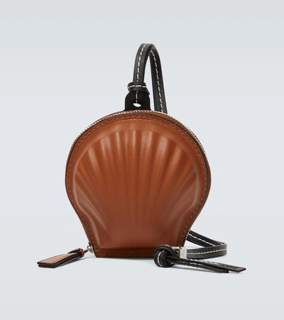 Loewe Paula's Ibiza Seashell Coin Purse In Brown