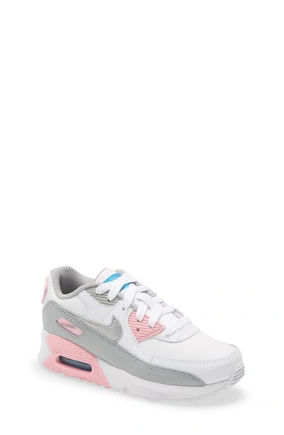 Nike Kids' Air Max 90 Sneaker In Grey/ Silver-white-pink