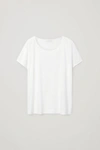 Cos Lyocell-organic Cotton Mix Square Cut T-shirt In White