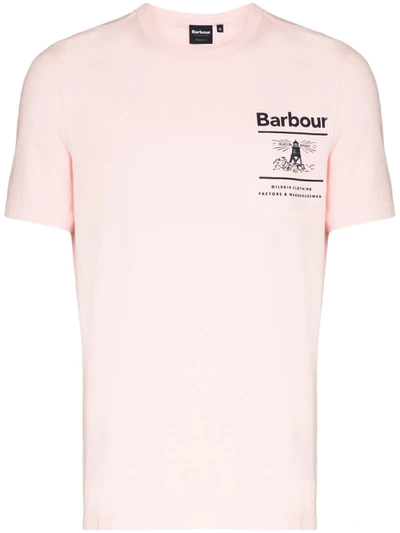 Barbour Men's Chanonry Logo T-shirt In Pink