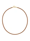Temple St Clair 18k Yellow Gold Classic Leather Cord Necklace, 18 In Brown/gold
