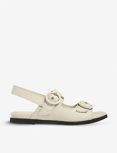 Whistles Marcie Buckled Leather Sandals In Tan