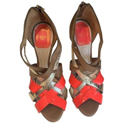 Pre-owned Dior Leather Sandals In Multicolour