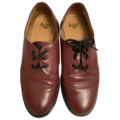 Pre-owned Dr. Martens' 1461 (3 Eye) Leather Lace Ups In Burgundy