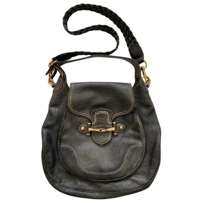 Pre-owned Gucci Pelham Leather Handbag In Black