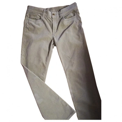Pre-owned Loro Piana Straight Trousers In Beige