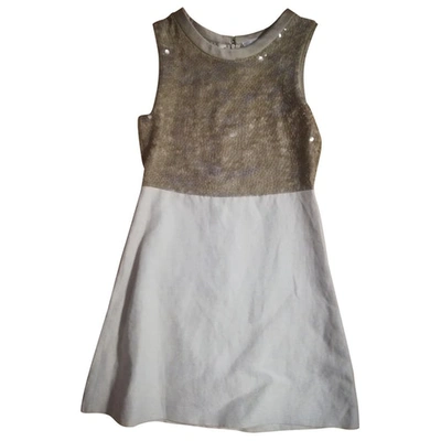 Pre-owned Chloé Glitter Mid-length Dress In Beige