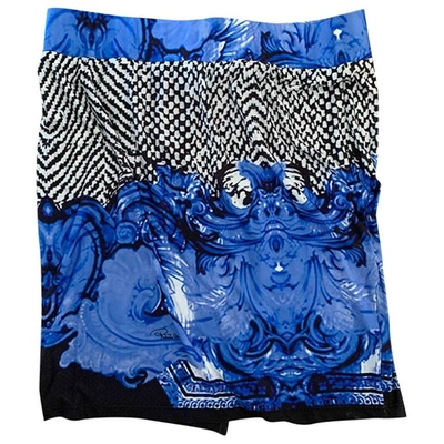 Pre-owned Roberto Cavalli Mini Skirt In Blue