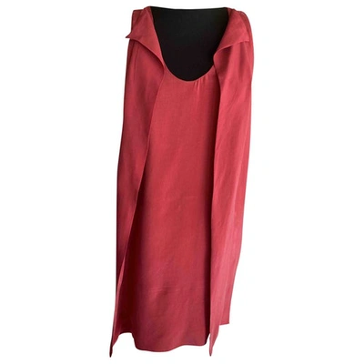 Pre-owned Dondup Silk Mini Dress In Red