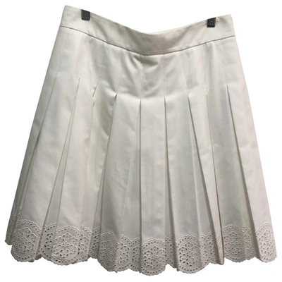 Pre-owned Alexander Mcqueen White Cotton Skirt