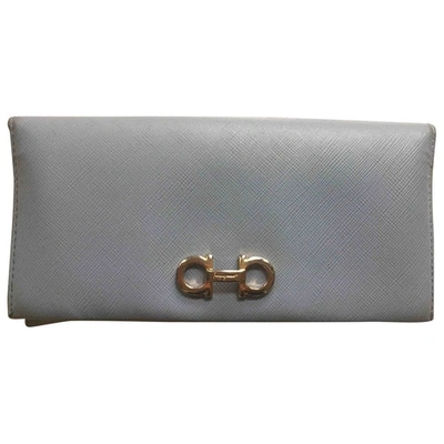 Pre-owned Ferragamo Leather Wallet In Blue