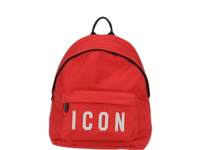 Dsquared2 Icon Print Backpack In Red