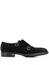 Leqarant Double-buckle Monk Shoes In Black