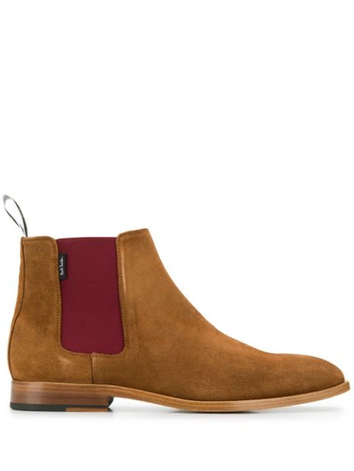 Ps By Paul Smith Ps Paul Smith Gerald Tan Suede Boots In Brown