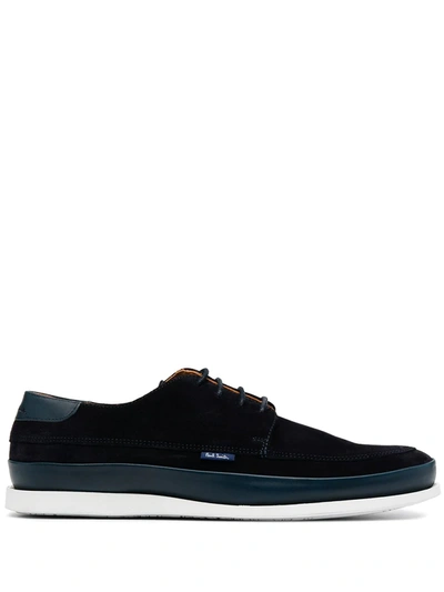 Ps By Paul Smith Broc Suede Lace Up Shoe Navy In Blue