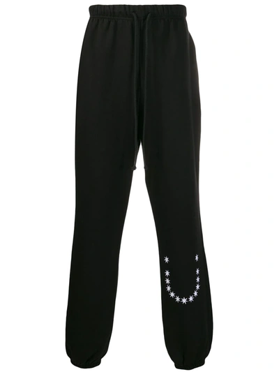 424 Cotton Star Print Track Trousers In Black