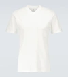 Brunello Cucinelli Short-sleeved Cotton V-neck T-shirt In White