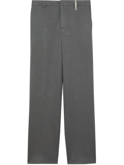 Burberry Wide-leg Tailored Trousers In Grey