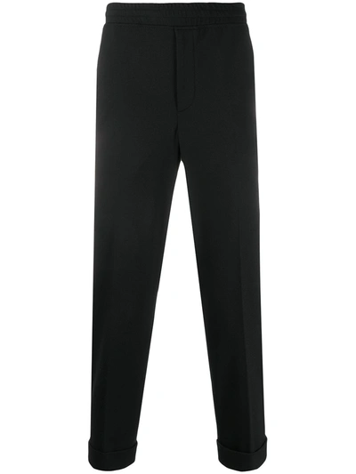 Neil Barrett Elasticated Waistband Tailored Trousers In Black