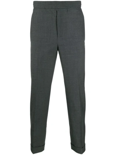 Neil Barrett Elasticated Waistband Tailored Trousers In Grey