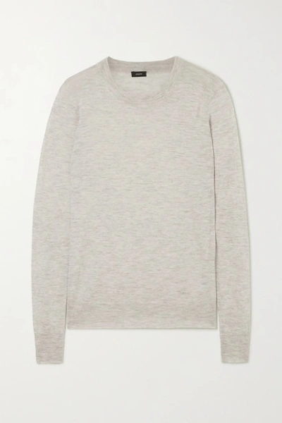 Joseph Slub Cashmere Sweater In Gray