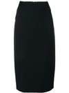 Joseph Stretch Silk-blend Skirt In Black