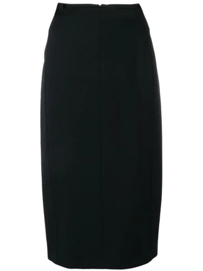 Joseph Stretch Silk-blend Skirt In Black
