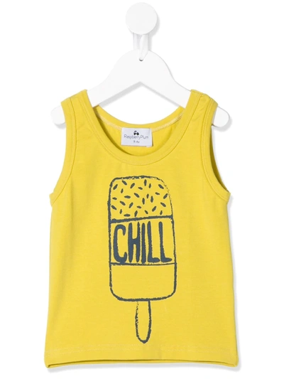 Raspberry Plum Teen Chill Print Tank Top In Yellow