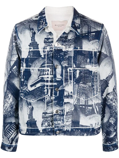 Buscemi New York Print Jacket In Blue