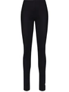 Mm6 Maison Margiela Logo-print High-waist Leggings In Black