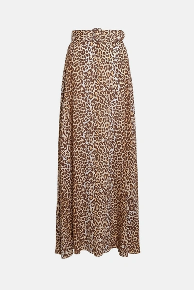 Zimmermann Tiered Leopard-print Silk-crepon Midi Skirt In Animal Print