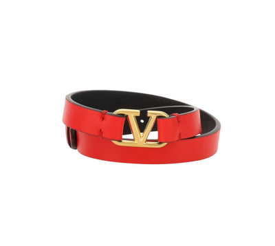 Valentino Garavani Vlogo Wrap Bracelet In Red