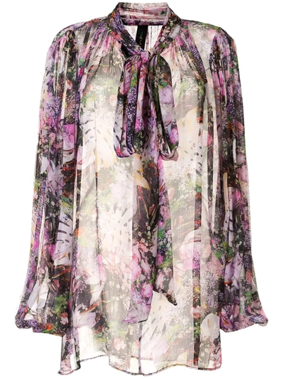 Romance Was Born Montmartre Floral Print Blouse In Multicolour