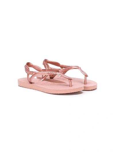 Havaianas Teen Luna Thong-strap Sandals In Pink