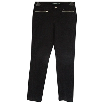 Pre-owned Lauren Ralph Lauren Black Cotton Trousers