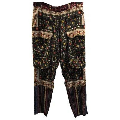 Pre-owned N°21 Silk Trousers In Multicolour