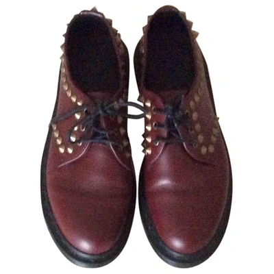 Pre-owned Dr. Martens 3989 (brogue) Burgundy Leather Lace Ups