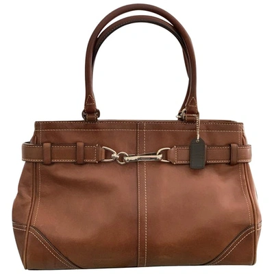 Pre-owned Coach Leather Handbag In Brown