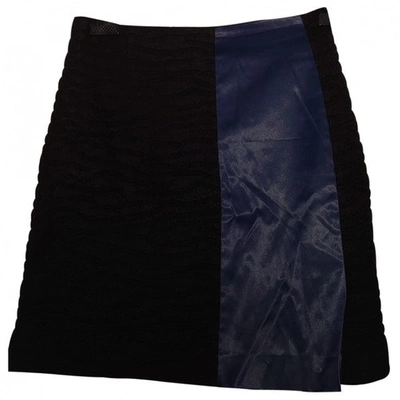 Pre-owned Kenzo Wool Mini Skirt In Black
