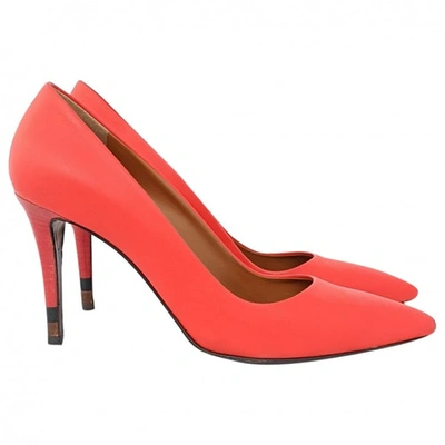 Pre-owned Fendi Leather Heels In Red