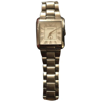 Pre-owned Emporio Armani Metallic Steel Watch